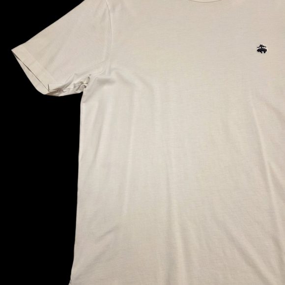 Brooks Brothers Supima® Cotton Logo T-Shirt - White SZ Large 22 P2P 28.5" L - Picture 6 of 8